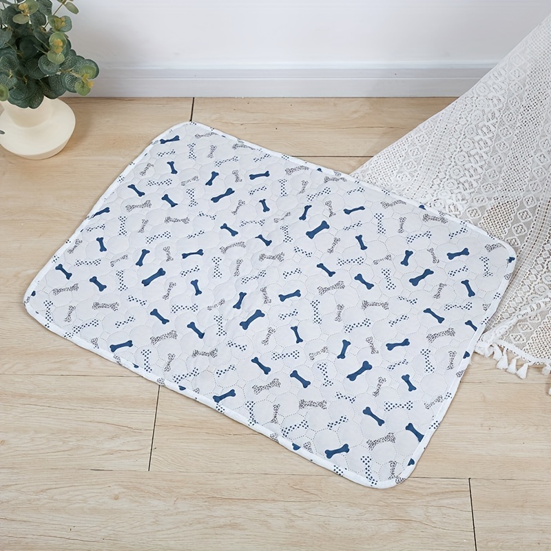 Bone Pattern Reusable And Washable Dog Toilet Mat, Absorbent Leak