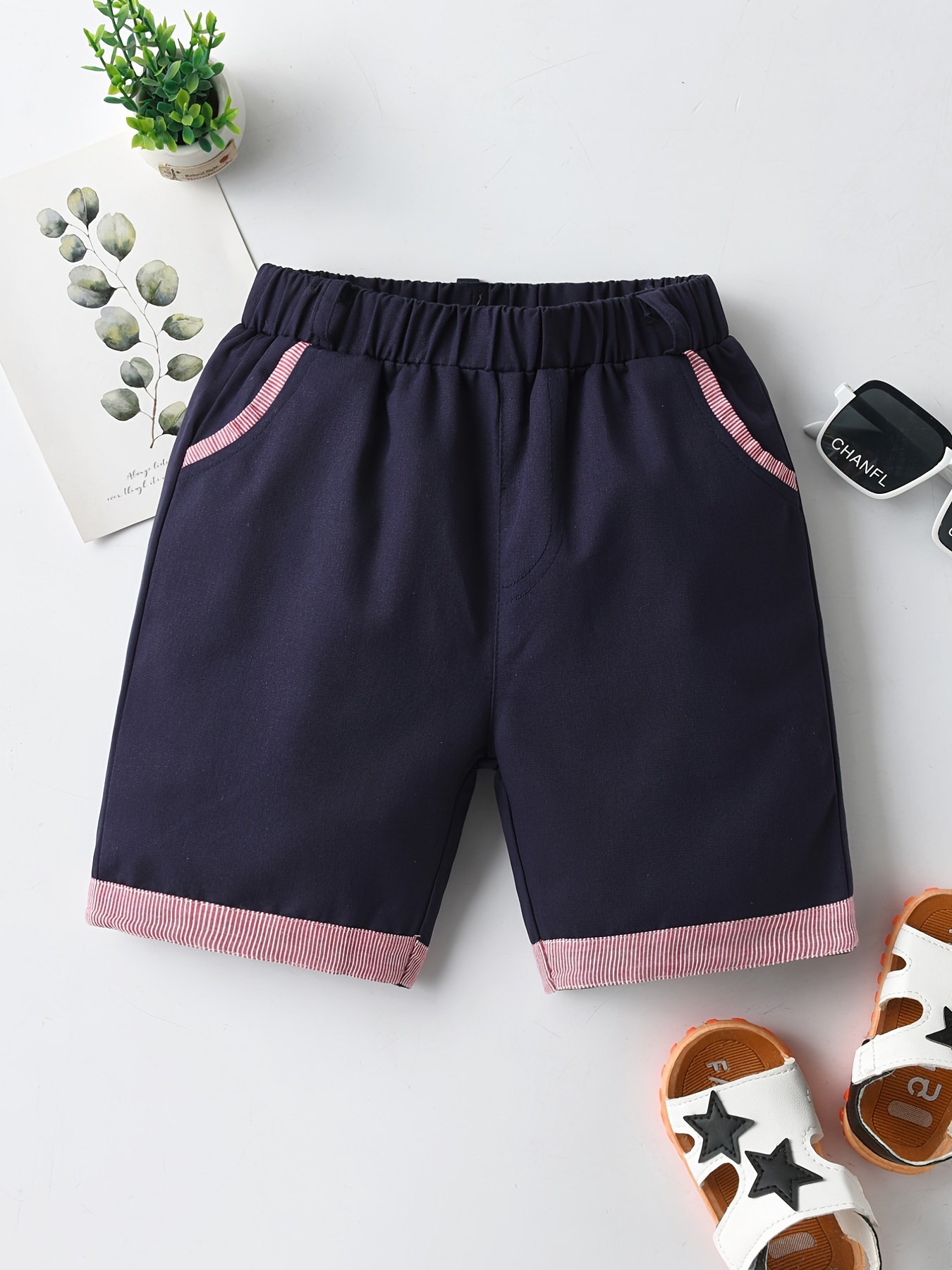 Baby Boys Girls Shorts Summer Casual Short Pants Solid Color Drawstring  Bottoms