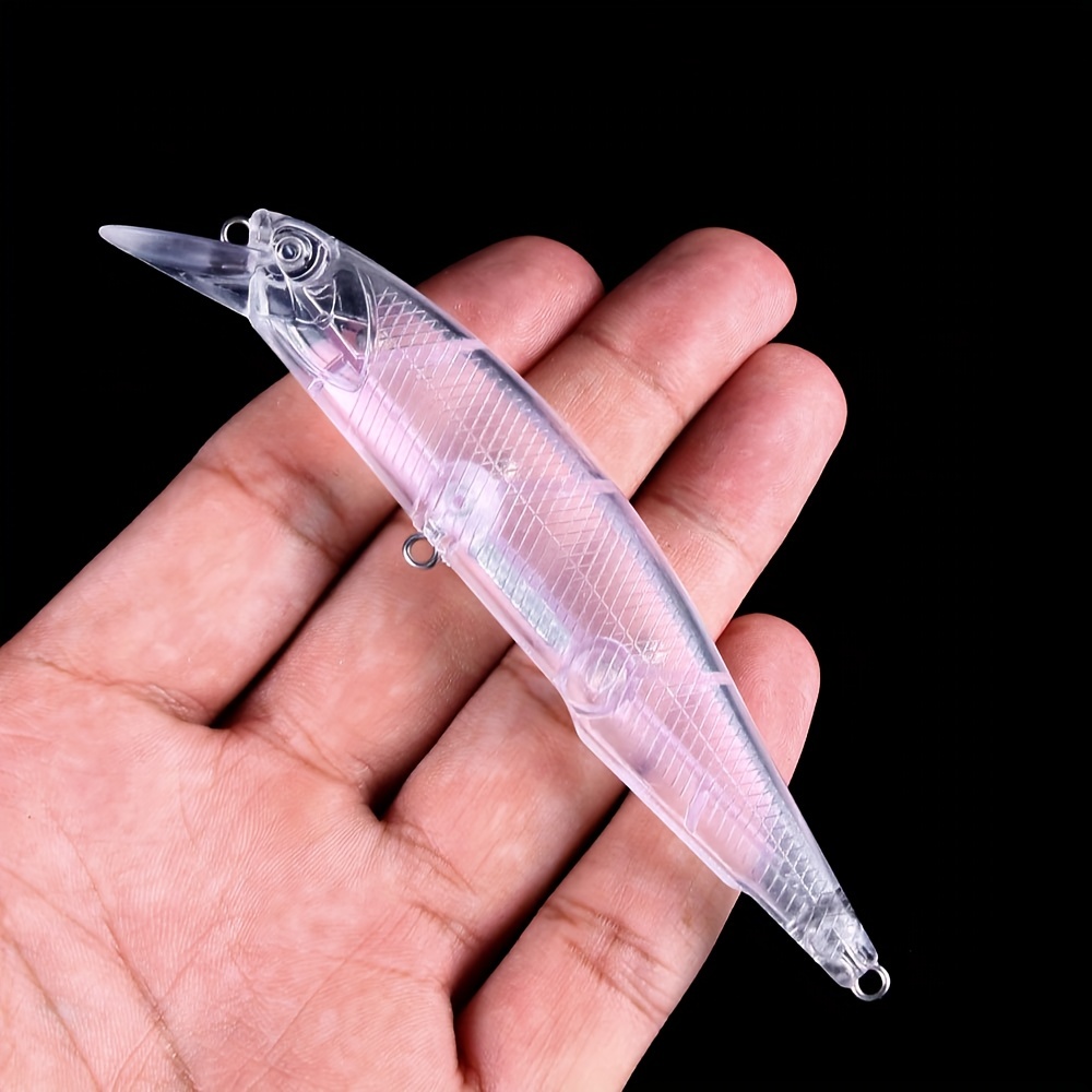 Unpainted Fishing Lures, 10 Pieces Clear Plastic Unpainted