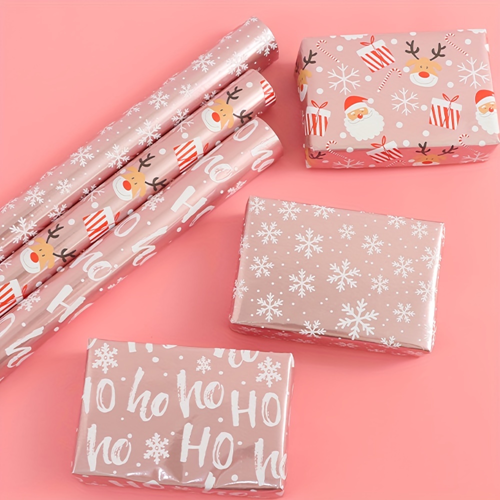 Pink Holiday Tree Tissue Paper, Gift Wrapping Paper, Cute Craft