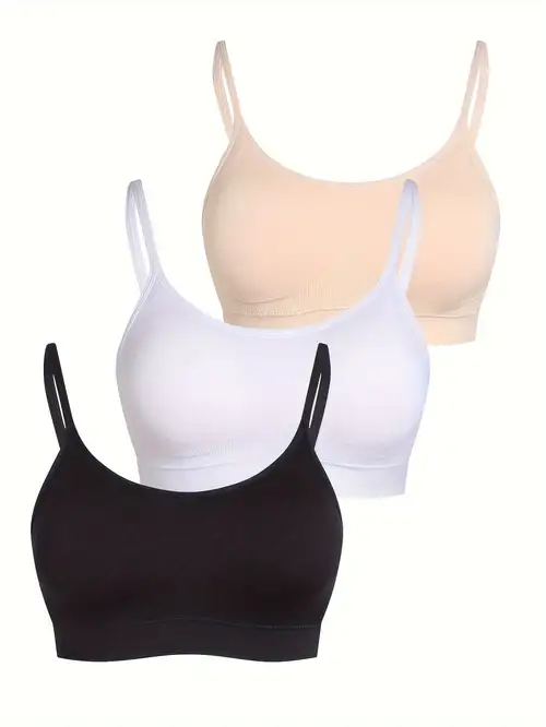 3 Pack Sports Sleep Comfort Bras Full Cup Non-Wired Women Seamless