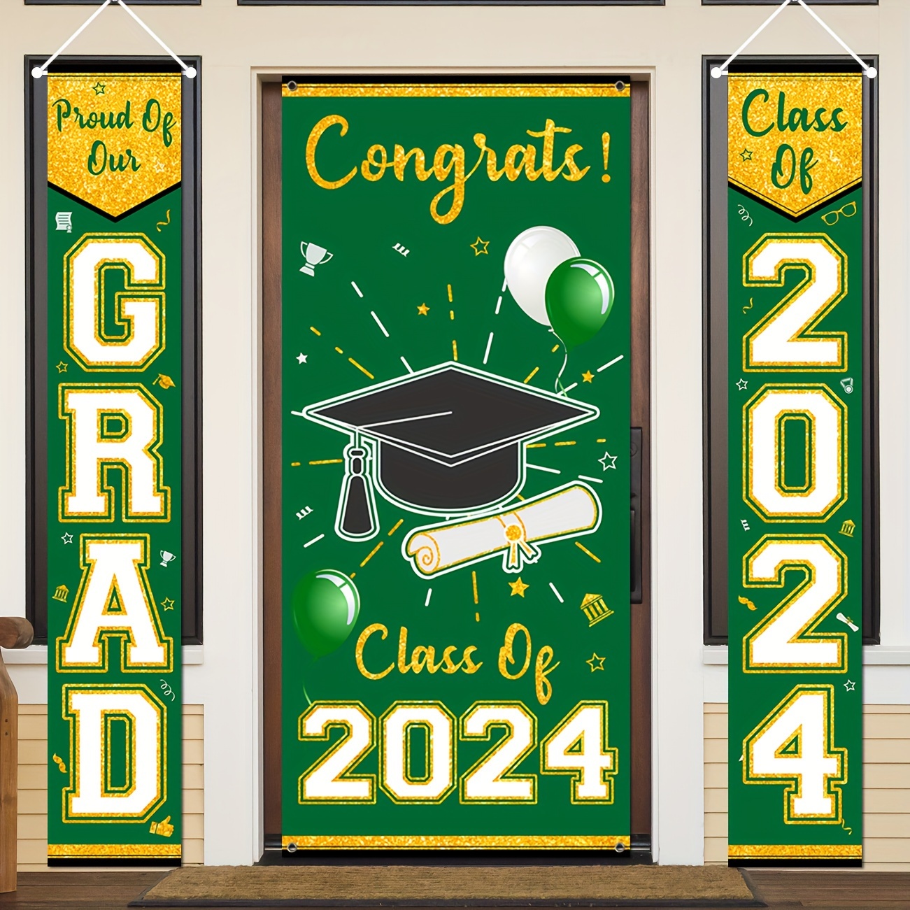 Graduation Party Decorations Green Golden 2024/green Golden - Temu ...