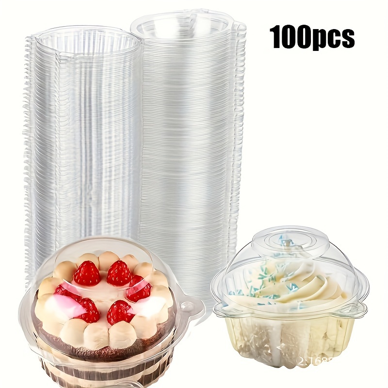 Plastic Lunch Box Disposable Cake Fruit Container Transparent With