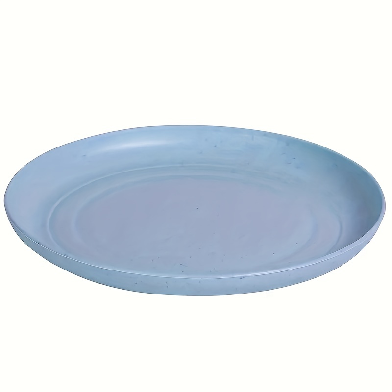 5pcs 22.86cm Plastic Dinner Plates Set, Reusable & Sturdy