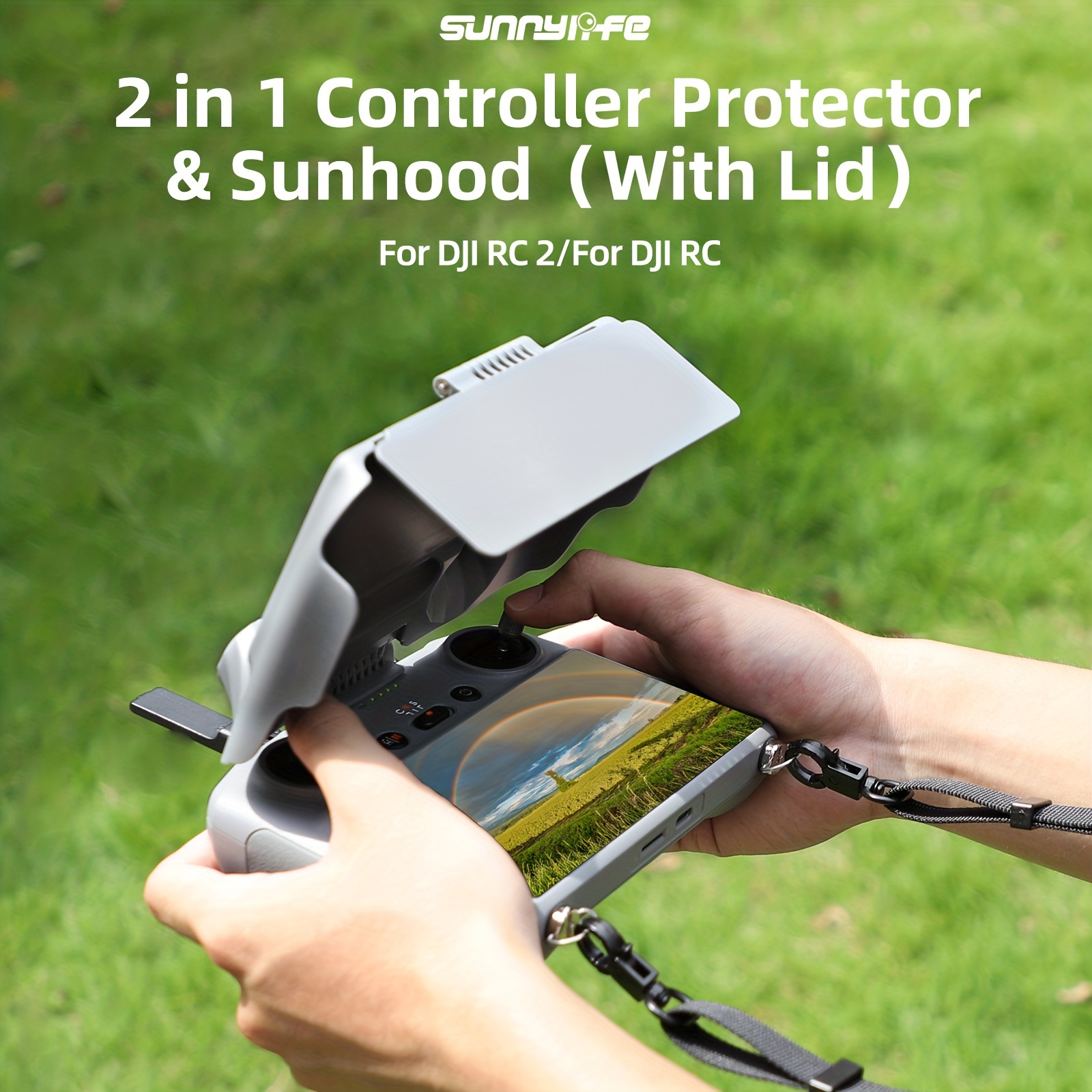 2 In 1 Controller Protector & Sunhood (With Lid) For DJI RC2/For DJI RC  Remote Controller Sun Hood And Remote Cover Multifunctional Two-in-one For  DJI