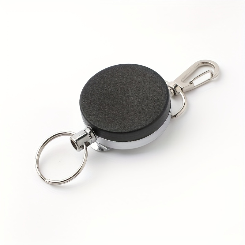 1pc Yuantoose Retractable Badge Reels Heavy Duty Carabiner Badge Holder Retractable  Keychain Key Holder Tactical Id