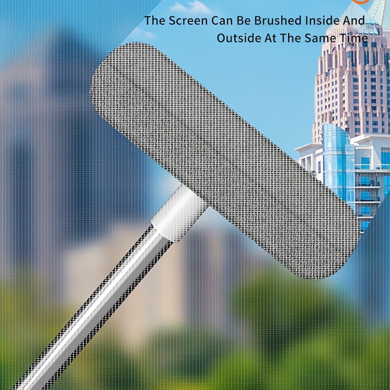 Extendable Window Cleaner Brush - Multifunctional Screen Cleaning Tool For  Wet And Dry Glass And Mesh Cleaning - Temu