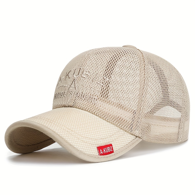 Mens Mesh Baseball Breathable Summer Dad Hat Outdoor Fishing Hats Bone  Gorras Snapback Trucker Sunscreen Visor Hat - Jewelry & Accessories - Temu