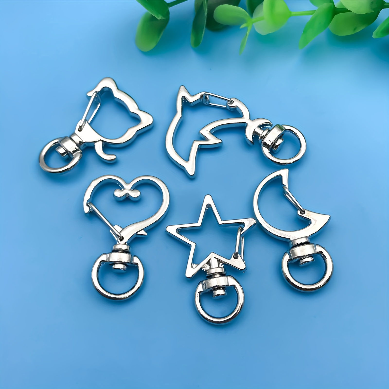 Randomly Mix Metal Swivel Star Moon Heart Shaped Keychain - Temu Australia