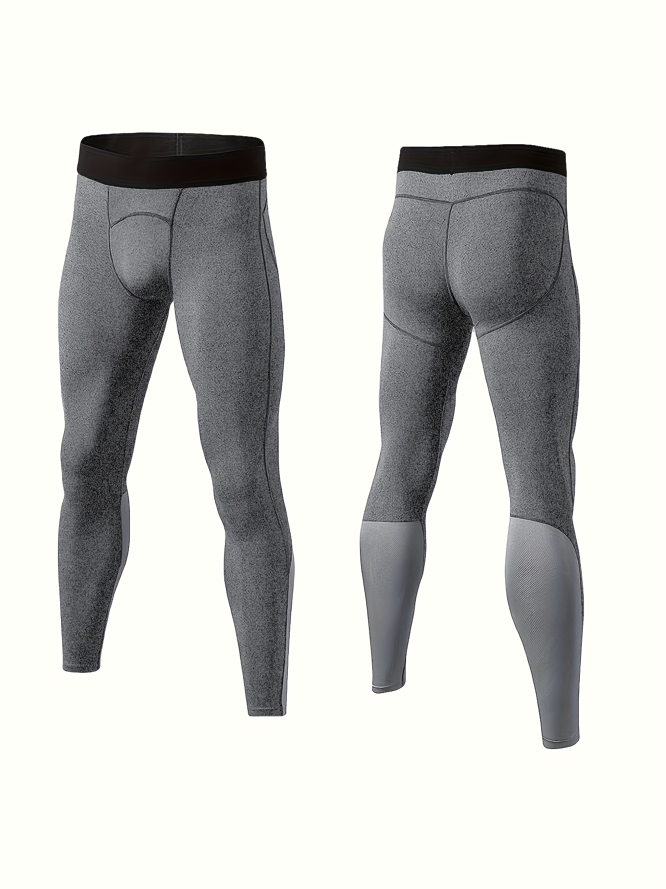 Pantalones de compresión para hombre, mallas para correr, deporte, Fitness,  de secado rápido, entrenamiento, Gris, Verde