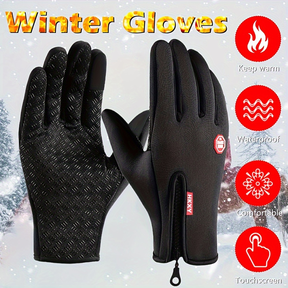 

Winter Gloves For Men Women, Non-slip Warm Gloves Touchscreen Gloves For Hiking Skiing Fishing Cycling Snowboard