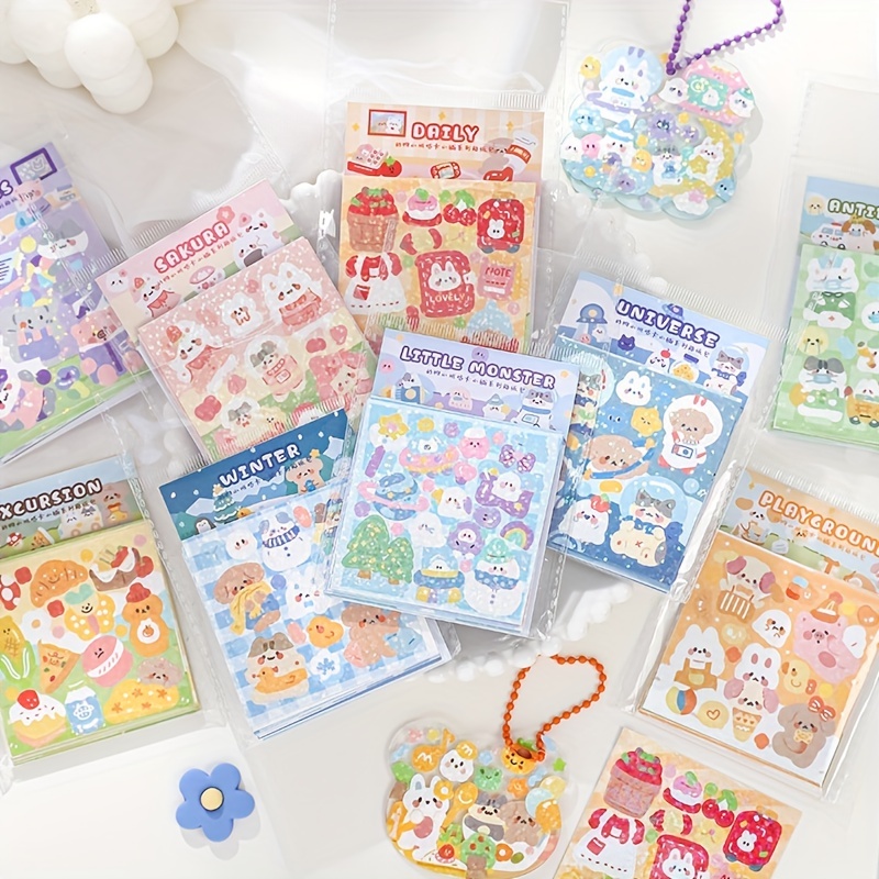 Various Cartoon Shiny Stickers Set Kpop Photo Card Decor Diy - Temu