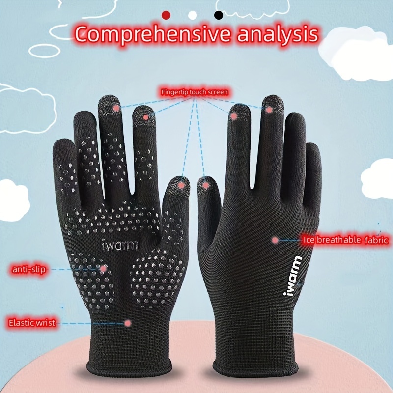 Women UV Mesh Sun Gloves Anti-skid Driving Gloves Touch Screen Gloves  Summer Cool Sun Protection Cycling Riding Gloves Breathable Full Finger  Sunblock