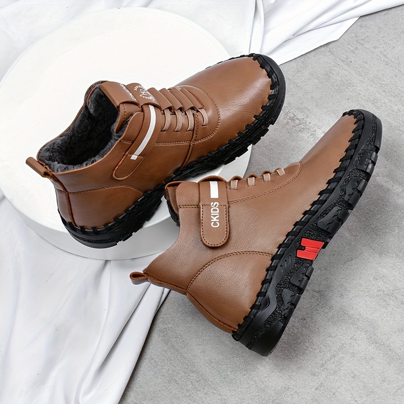 Women's Winter Warm High-Top Ankle Boots with Lined Collar
