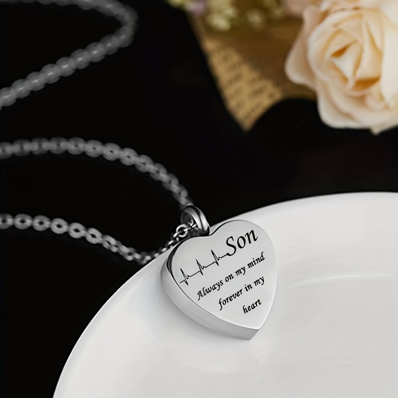 Heart Cremation Urn Necklace Ashes Urn Jewelry Memorial - Temu Canada