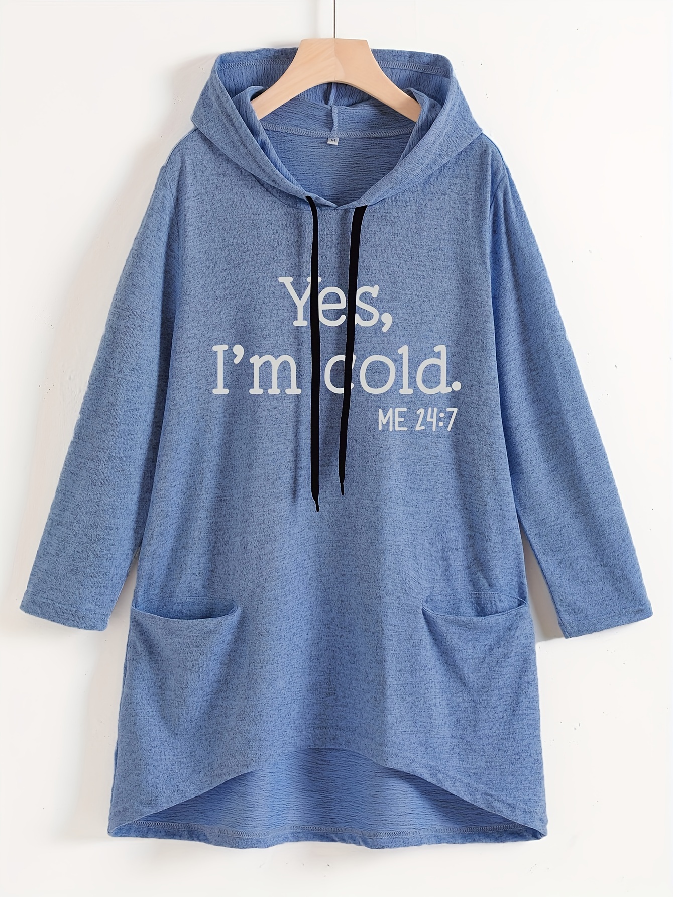 Cold Blue Oversized Hoodie.