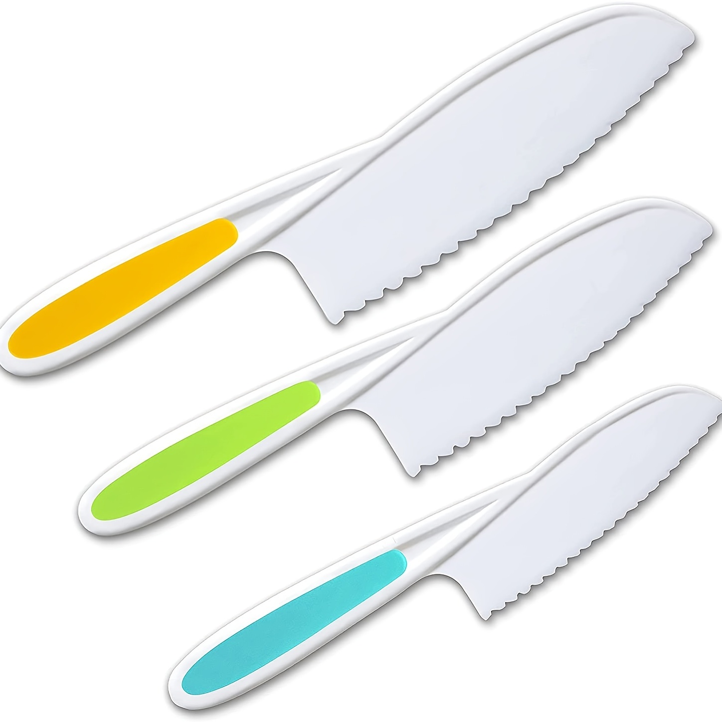 7-Piece Kids Knives for Real Cooking Set, Christmas Gifts for 2 3 4 5 6  Year Old Boys Girls, Fake Knife Safe Kids Knives. Nylon Knives for Fruit