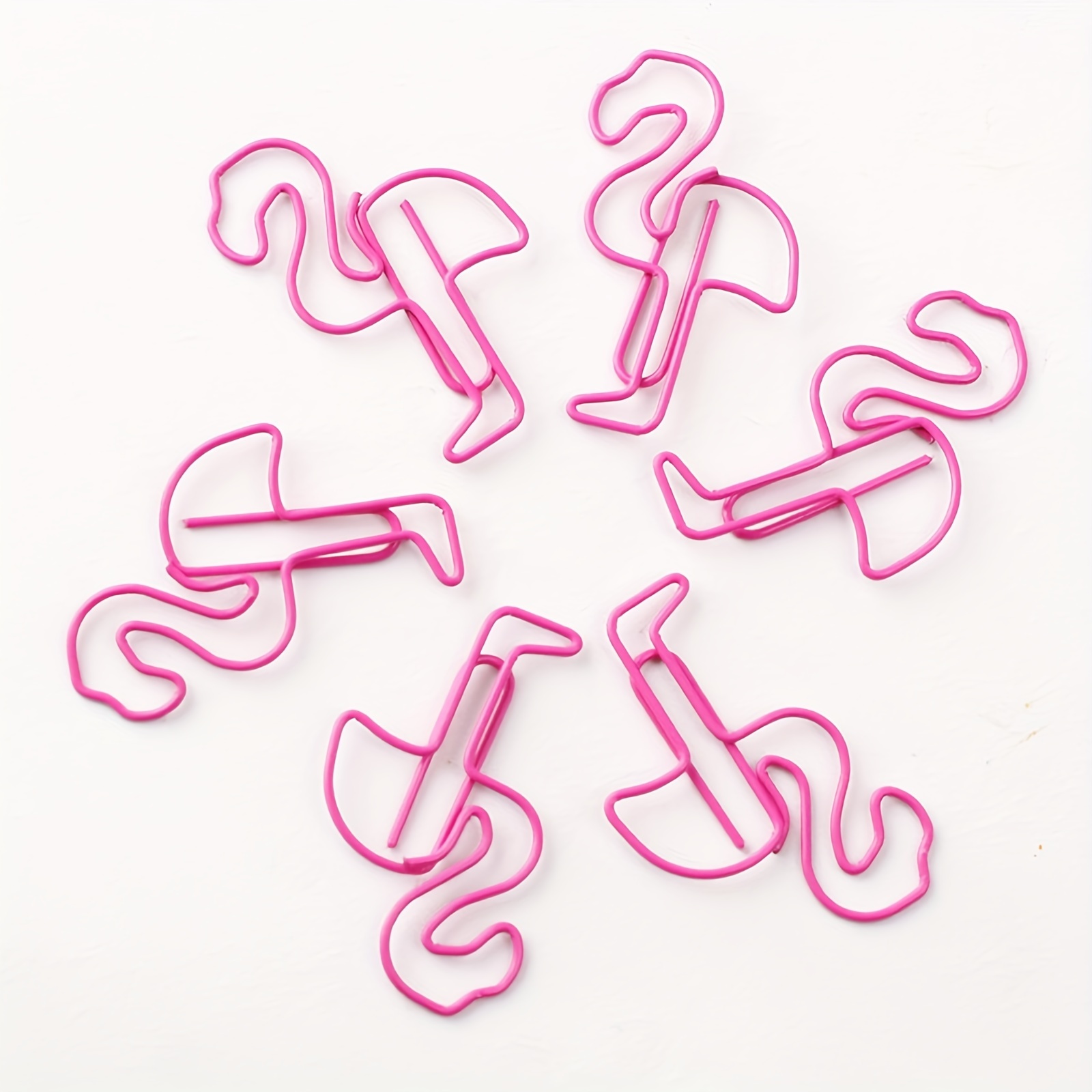 

15/30/80/115pcs Flamingo Paper Clips, Flamingo Shaped Paperclips Cute Animal Shape Bookmark Clips Metal File Note Clips Page Marker For Office School Home Supplies