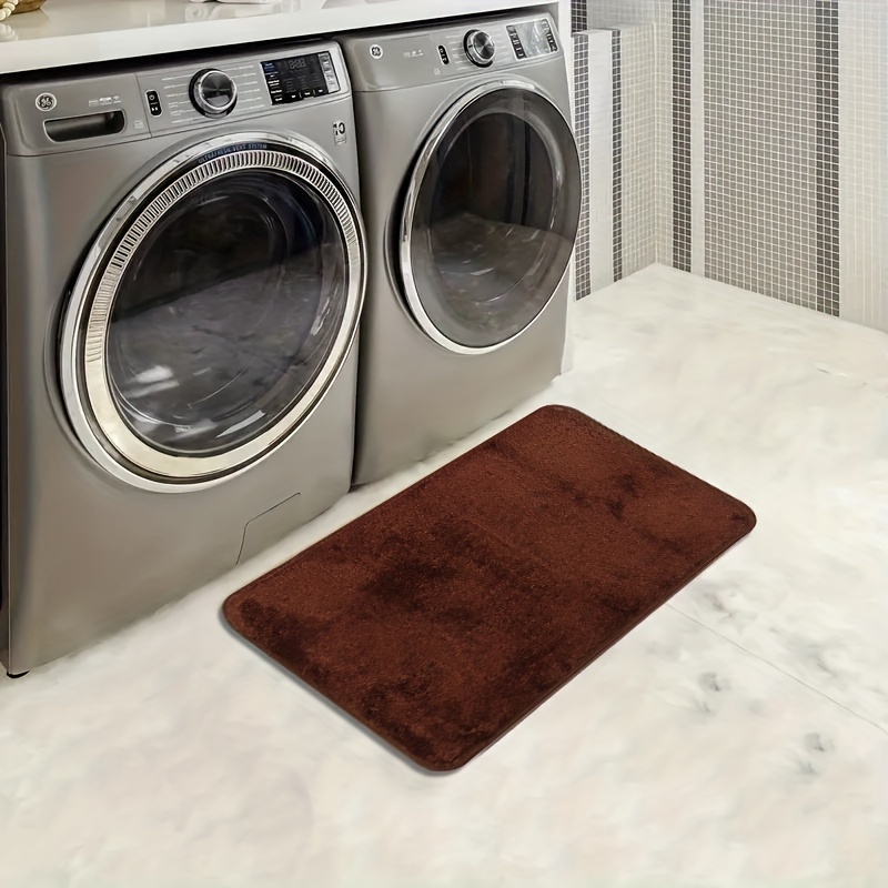 2pcs Plush Absorbent Bathroom Floor Mat Non slip Kitchen Mat Machine Washable