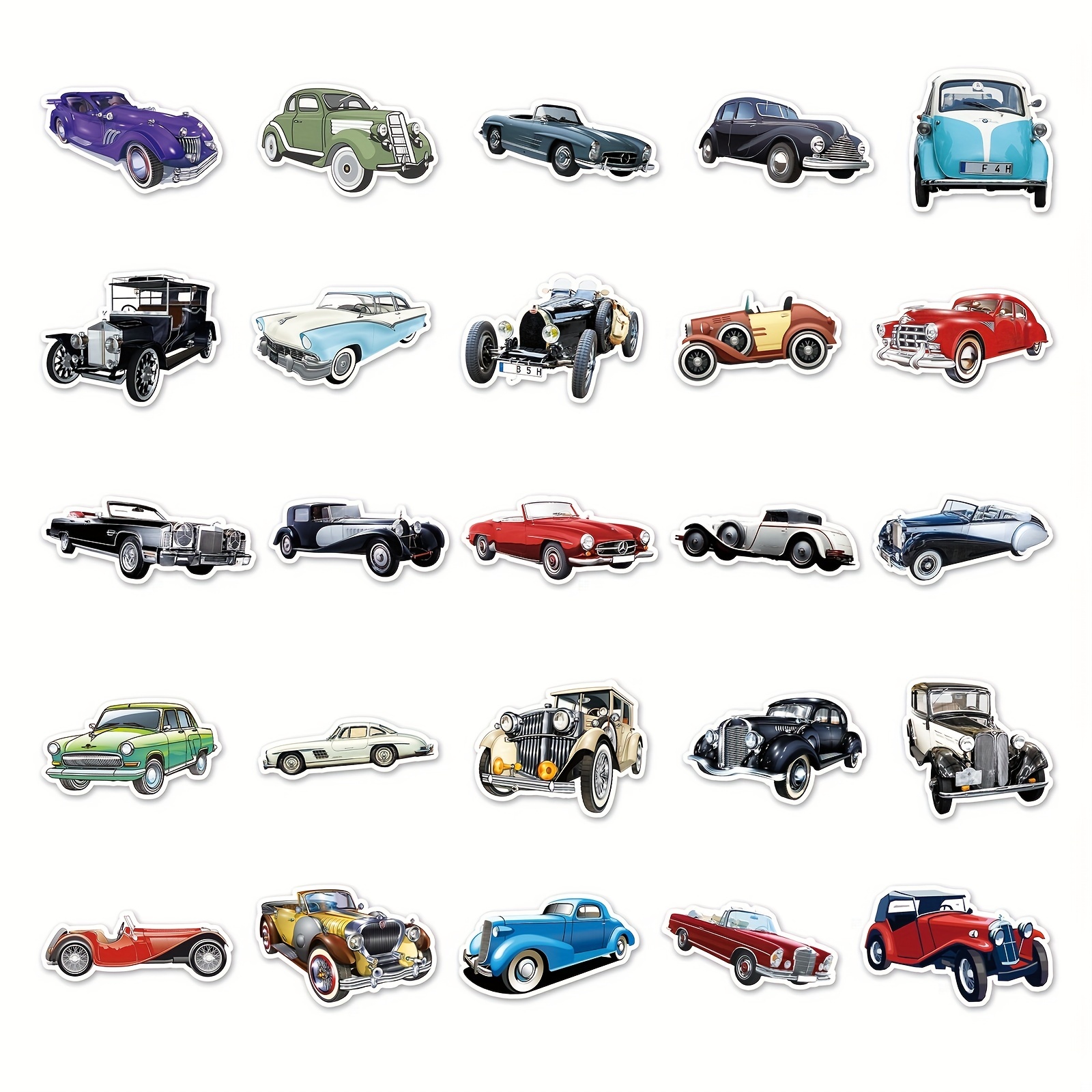 Pack Combinado Termo y Pegatinas Vintage Cars - Tutete