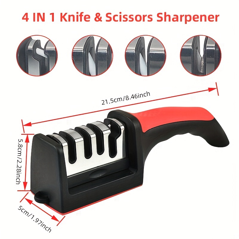 4-in-1knife sharpener, 3-Stage knife sharpeners for kitchen knives