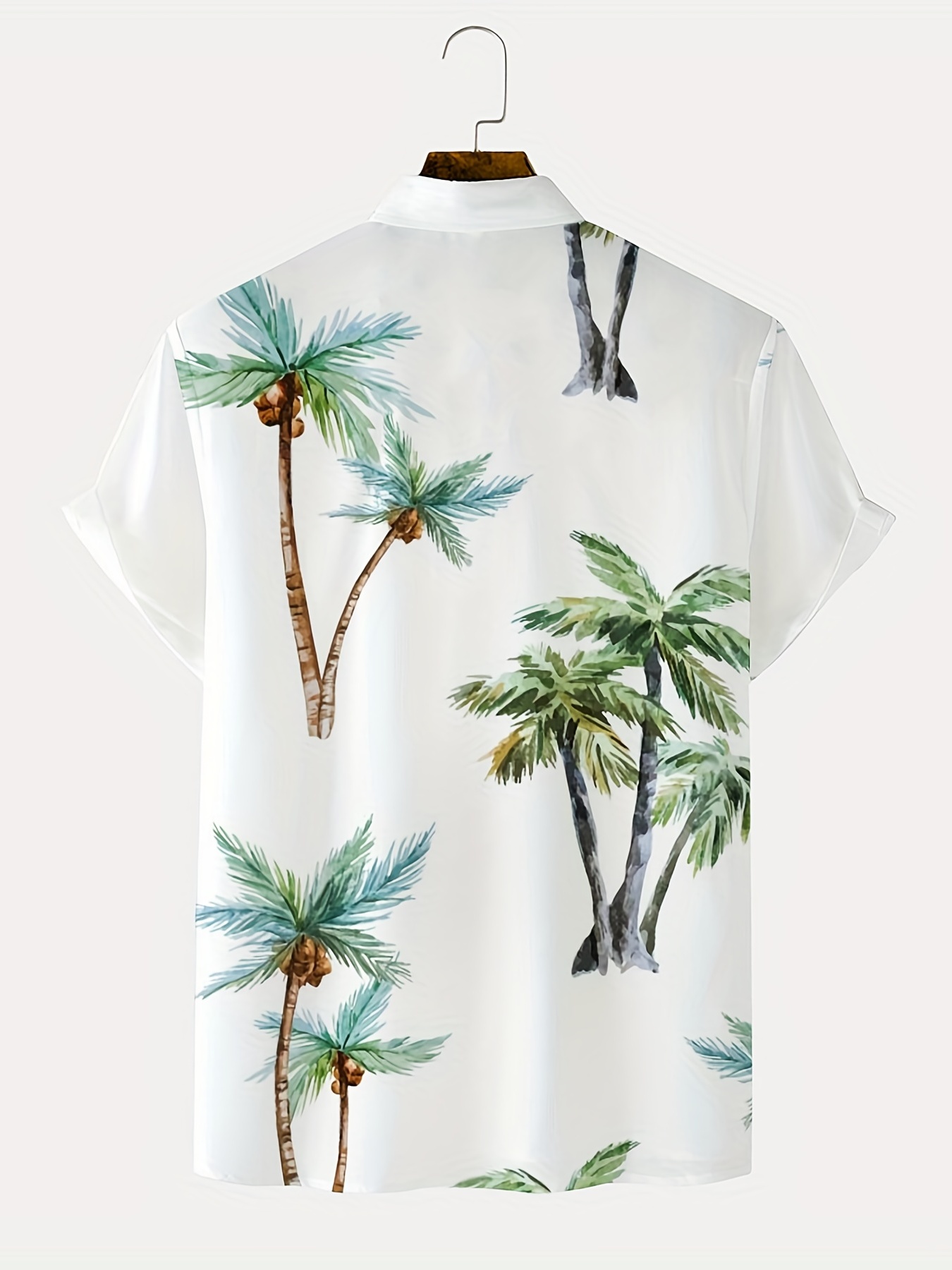 Coconut Tree Print Men's Casual Short Sleeve Hawaiian Shirt, Men's Shirt  For Summer Vacation Resort Best Sellers - Temu Germany