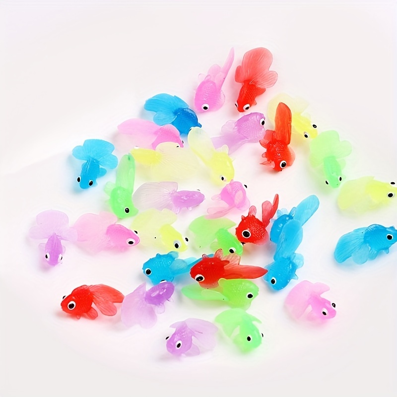 Plastic Vinyl Goldfish 2 Inches Long Gold Fish Toys, In Assorted Colors For  Party Favors, Carnival Kids Prizes, Decorations, Crafts, Games And Birthda