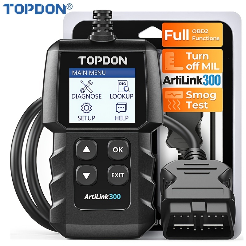 OBD2 Scanner TOPDON AL500 Code Reader, Car Check Engine Light CAN  Diagnostic Tool with 10 OBD2 Functions, Turn Off MIL, O2 Sensor Test, Mode  6, EVAP
