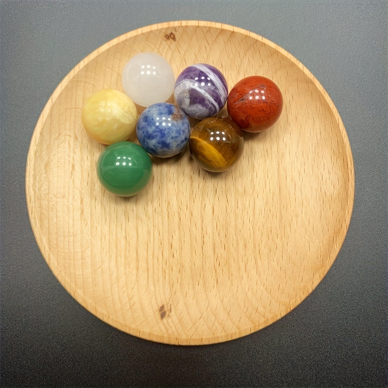 7PC Set 20MM Crystal Sphere Colorful Healing Stones