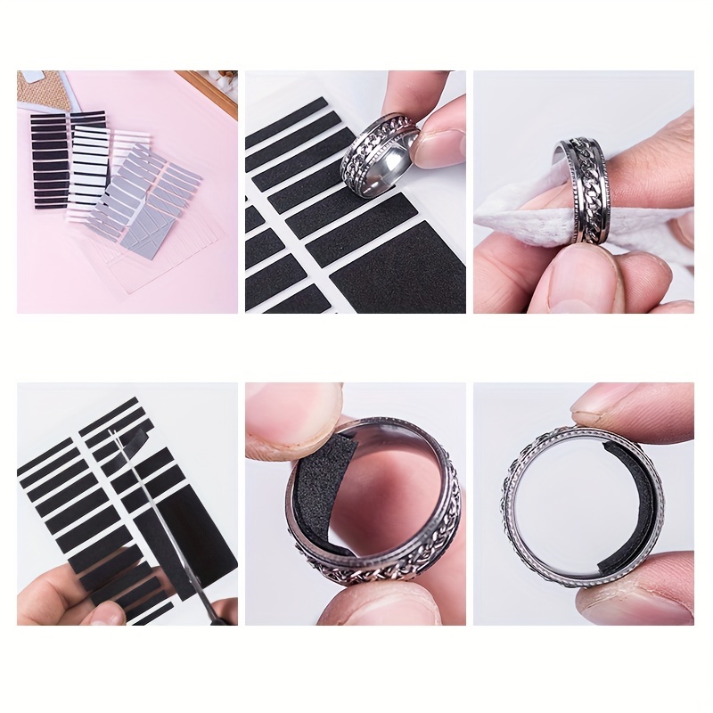 Ring Size Adjust Silicone Invisible Sticker for Loose Rings Transparent  White Finger Ring Size Resizer Reducer Jewelry Tools