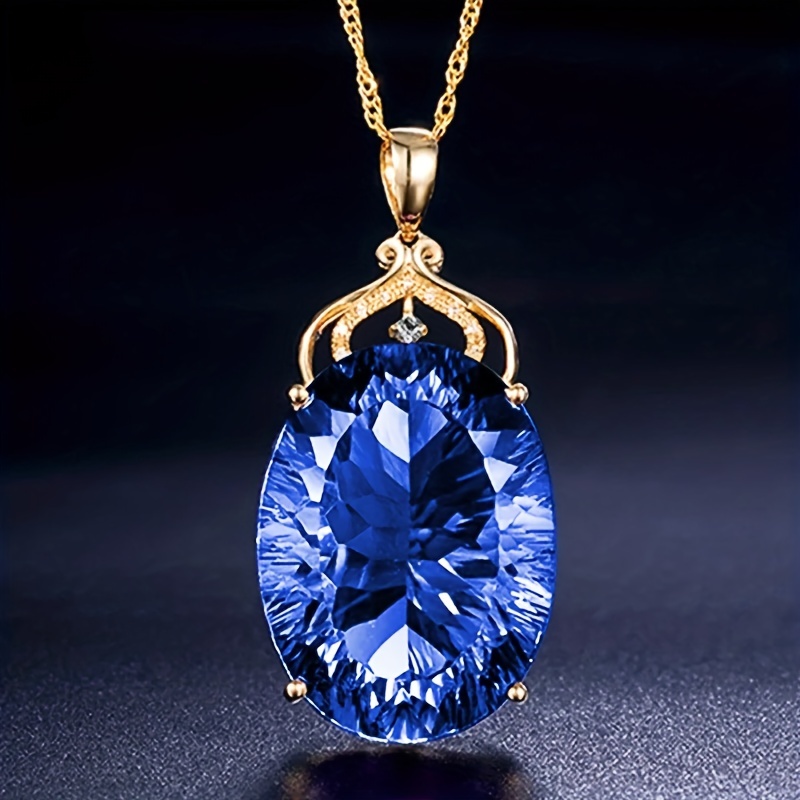 Crown Pendant Necklace with Crystal Design for Party or Gift