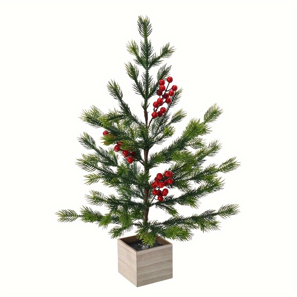  Árbol de Navidad de mesa de 24 pulgadas, mini pino