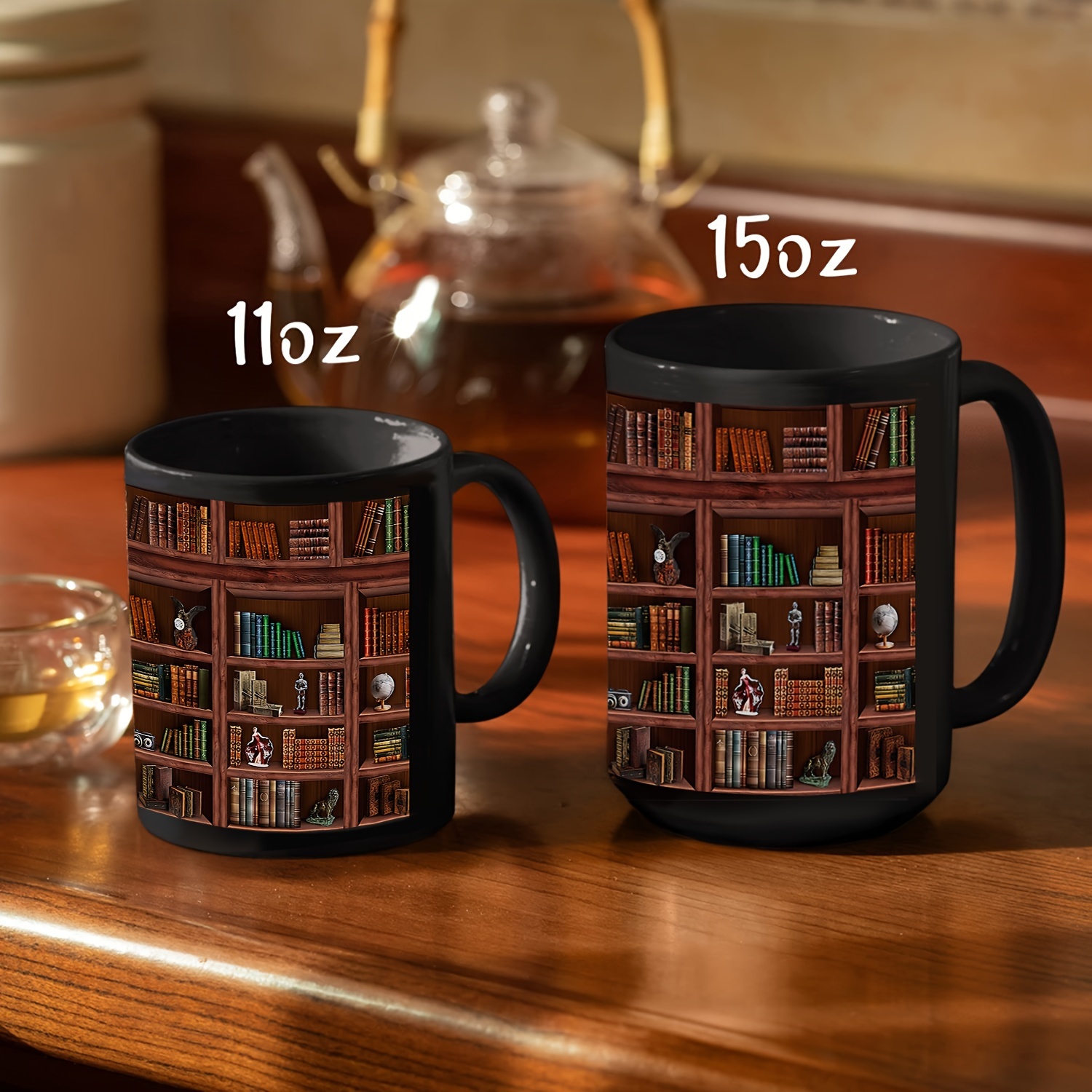 Library Bookshelf Style Mug Book Lovers Coffee Mugs - Temu