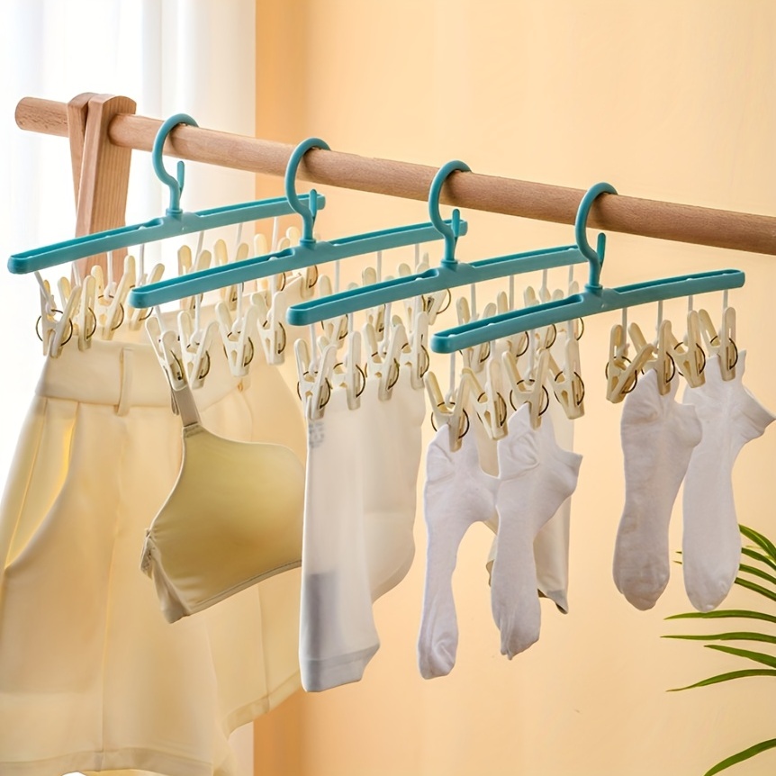 Percheros de secado de ropa 12 clips de secado de ropa plegable