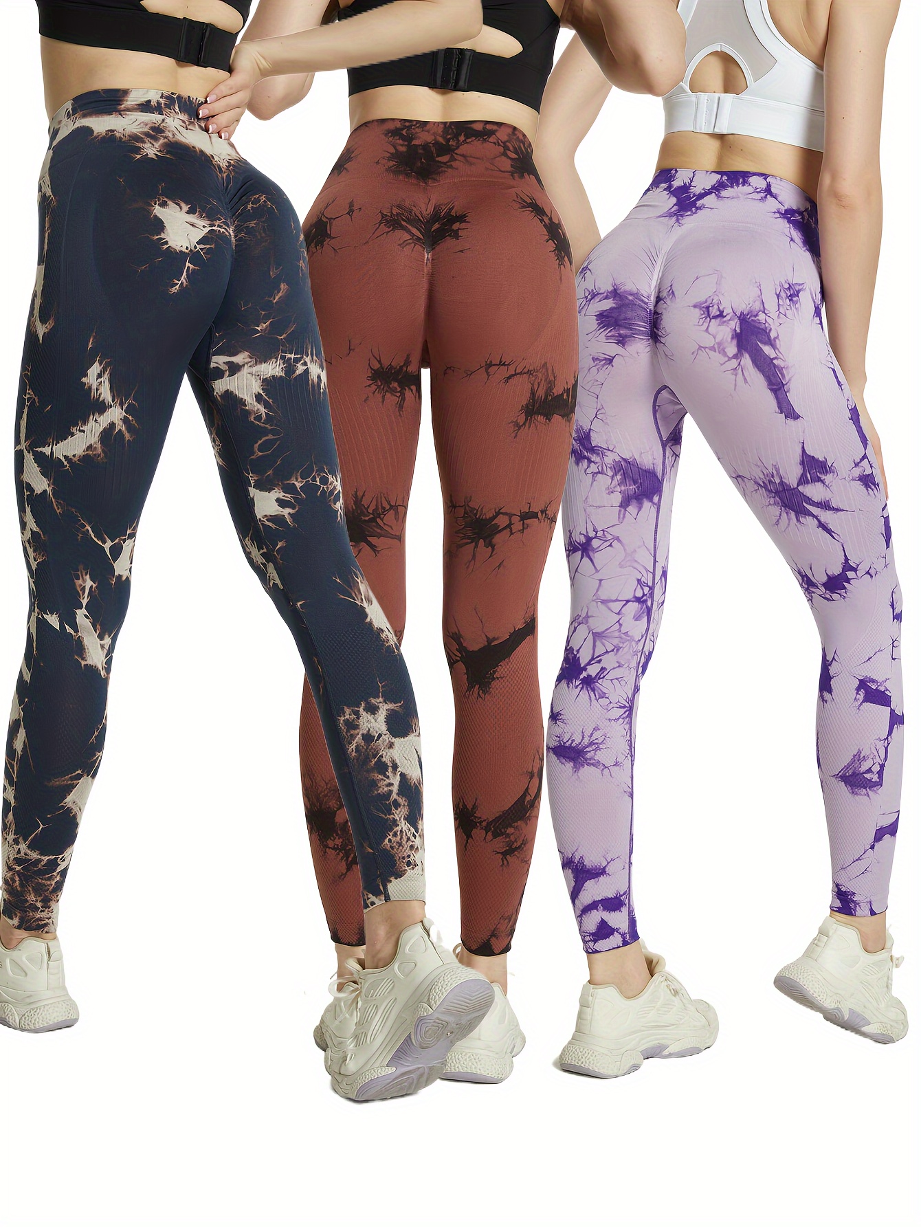 Tie Dye Fitness Gym Sports Leggings, High Waist Yoga Workout Running Tight  Pants, Women's Activewear