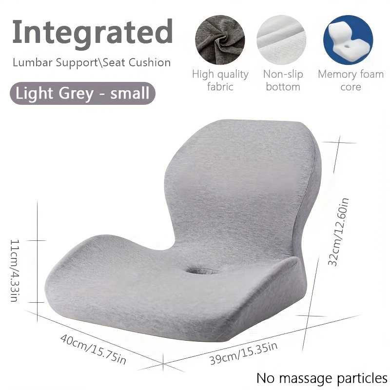 ZK001 Space Memory Foam Filling Integrated Lumbar Support Car Seat Cushion  - Beige