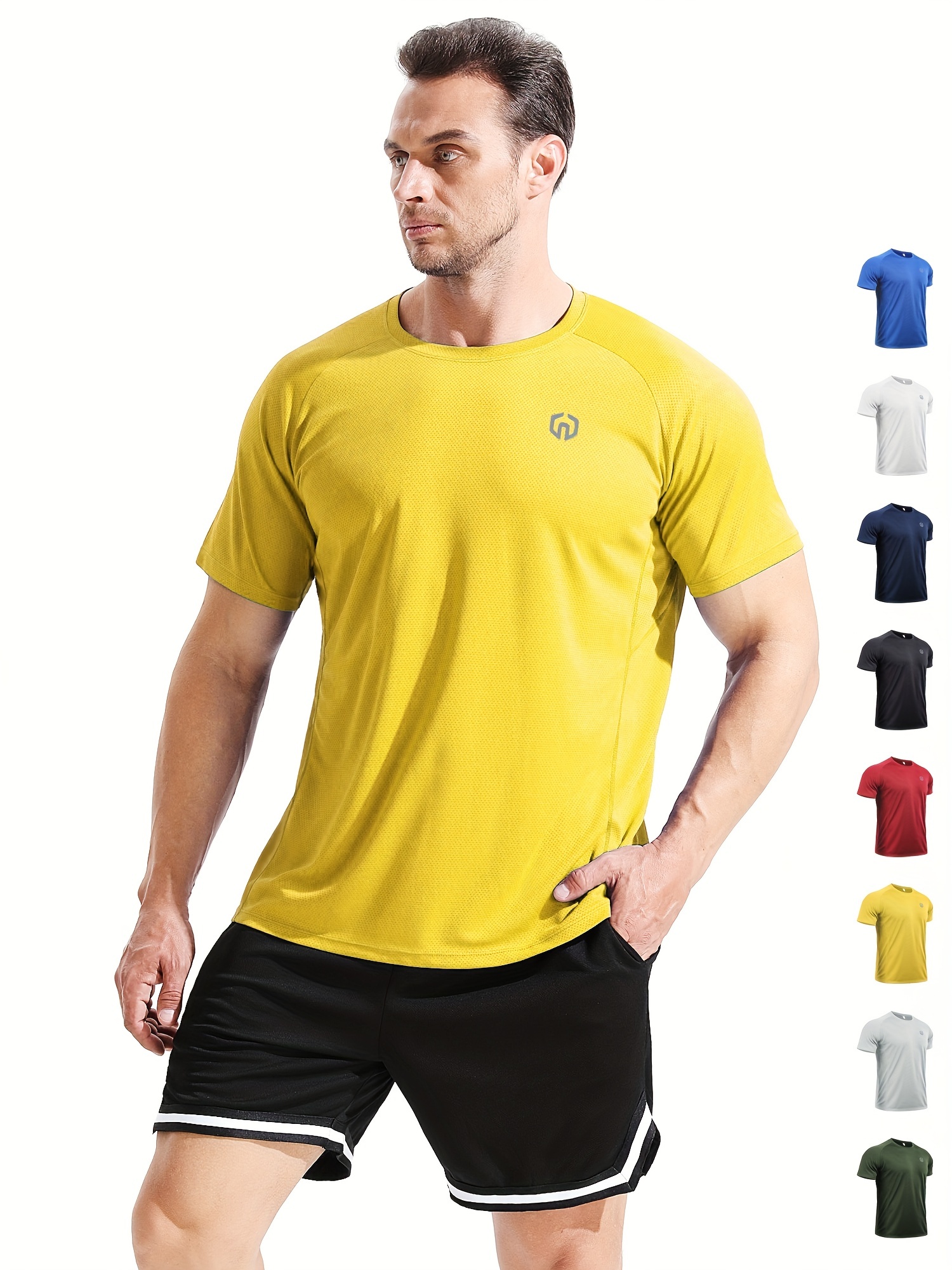 Loose Casual Round shirt Sports Temu Short T sleeved Neck Men\'s -