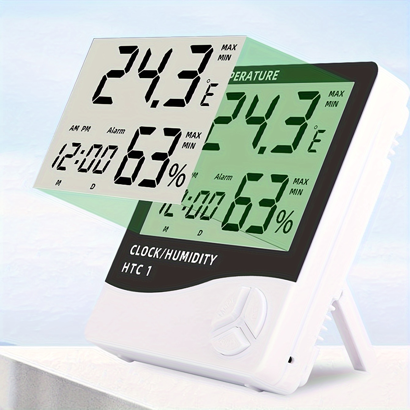 1pc Water Drop Shaped Electronic Thermometer Hygrometer For