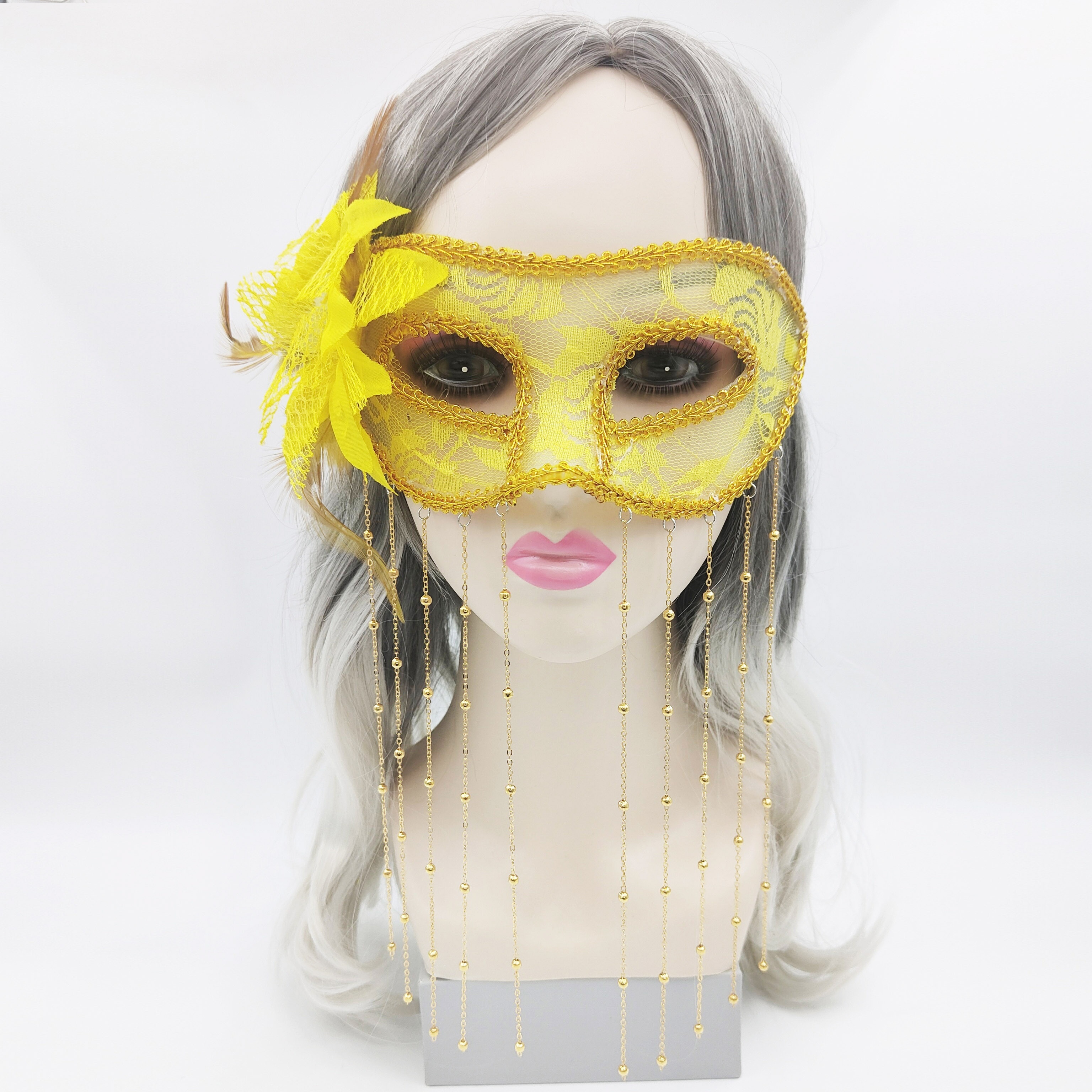 Masquerade Mask For Women Christmas Women Flower Half-face Masks Eye Mask  Cosplay Lace Mask