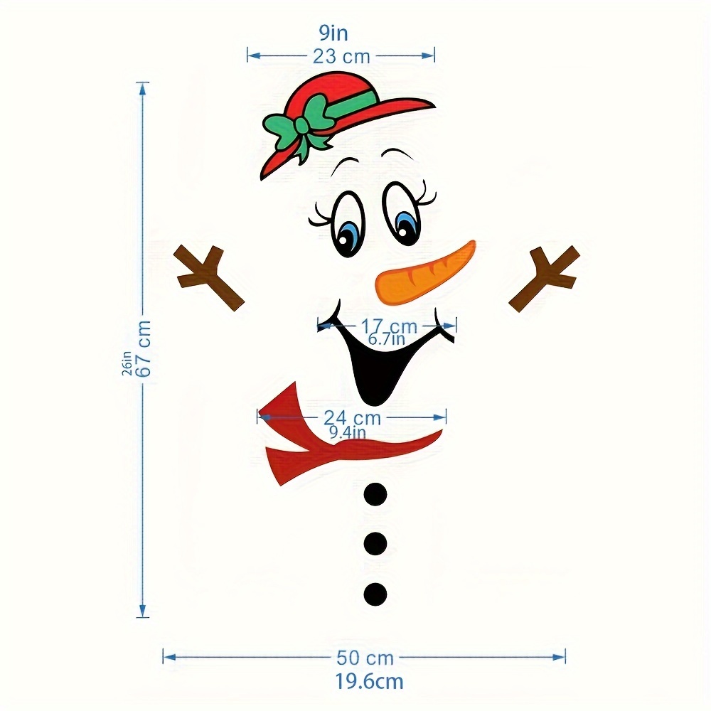 Snowman Refrigerator Magnet Stickers Christmas House - Temu