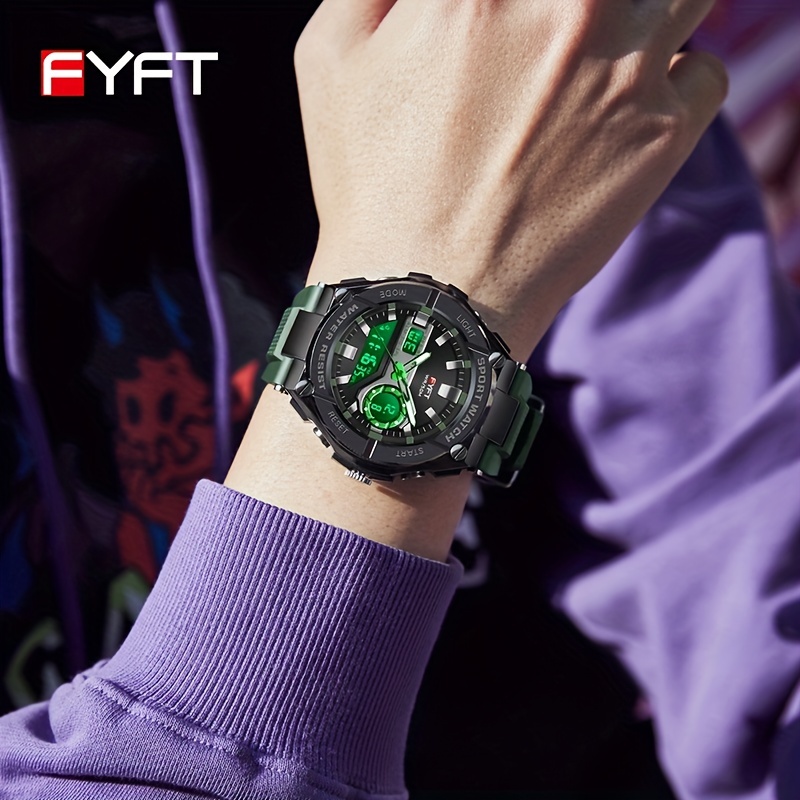 FYFT Reloj electrónico multifuncional para hombre resistente - Temu