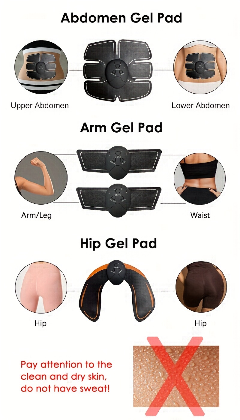 EMS Wireless Smart Hip Muscle Stimulator Electric Fitness Lifting Buttock  Abdominal Trainer Weight Loss Body Slimming Massage