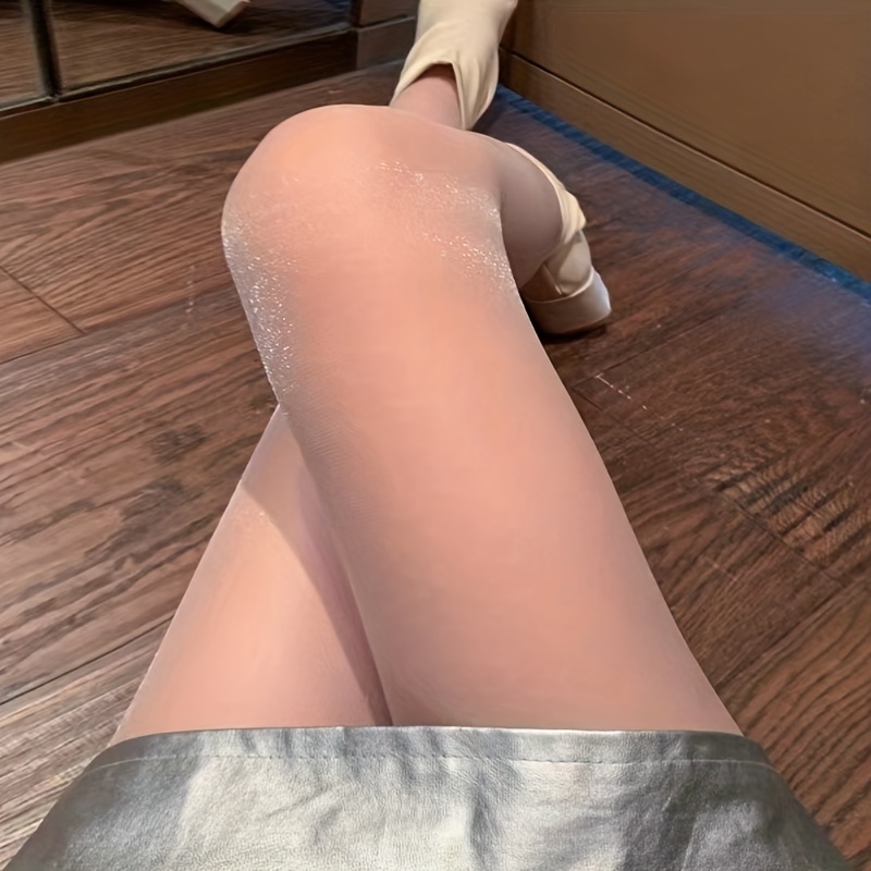 Sexy White Translucent Pantyhose High Waist Footed Sheer - Temu