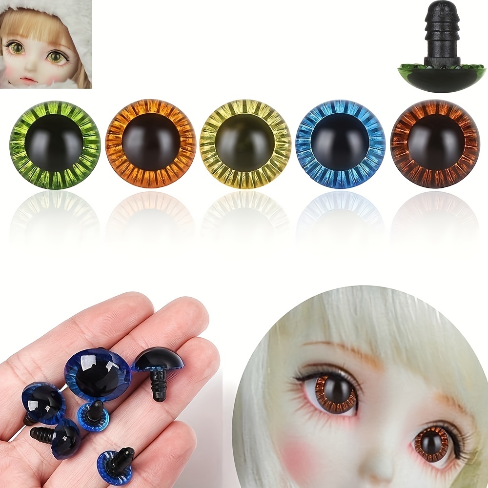 50 Pcs Safety Eyes, Craft Black Doll Eyes For Amigurumi Doll, Crochet Toy  And Stuffed Animals (8 - 10 -12 - 14 - 16 Mm, 5 Sizes) - Diy Craft Supplies  - AliExpress