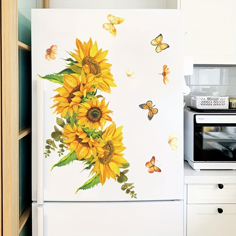 Stickers Marguerite Tournesol Sticker Mural Tournesol Salle - Temu