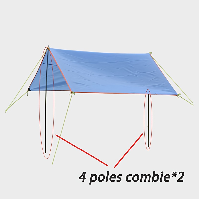 2PCS Telescoping Tent Poles Tarp Poles Adjustable Tent Support Rods  Replacement Rods For Tent Awning Outdoor Camping Accessories