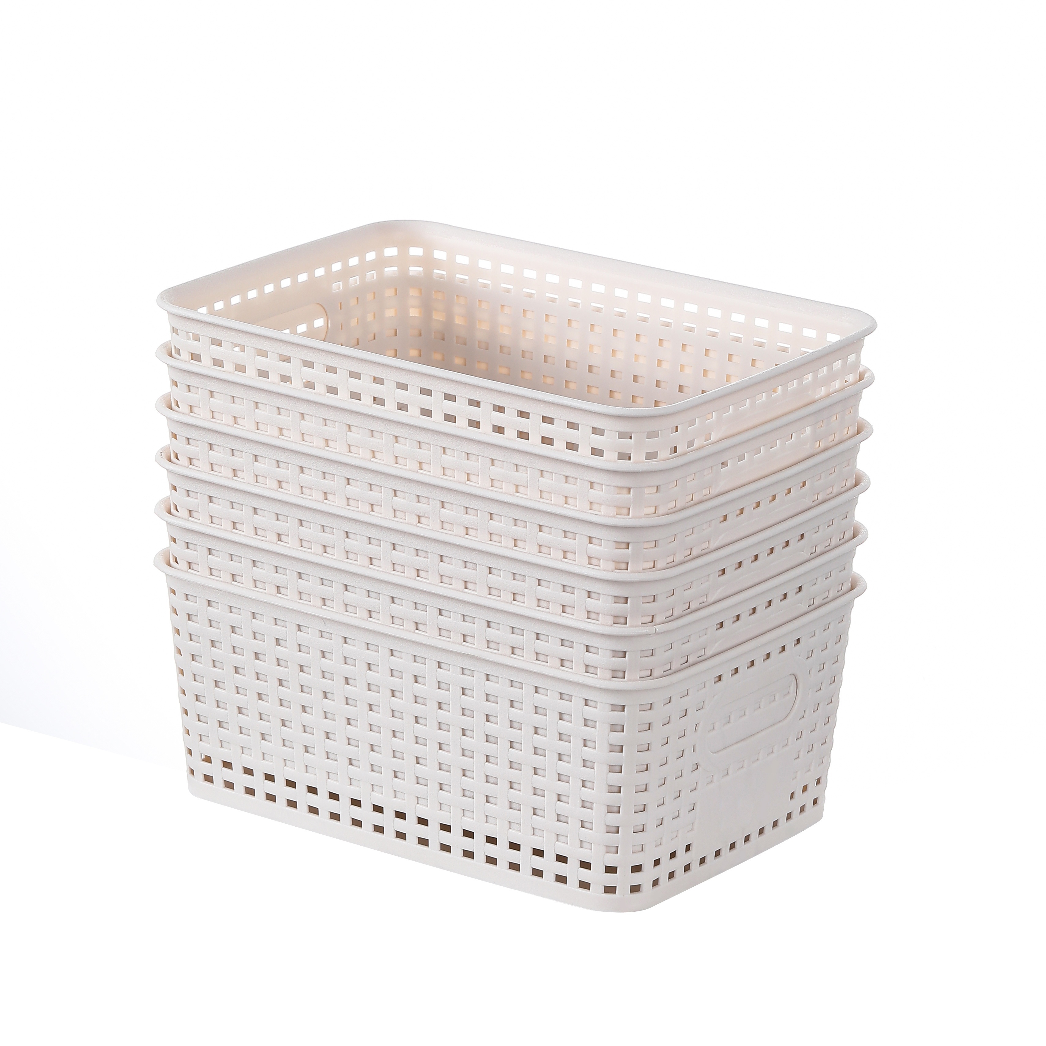 Storage Baskets For Organizing - 4 Small Storage Bins With Lids