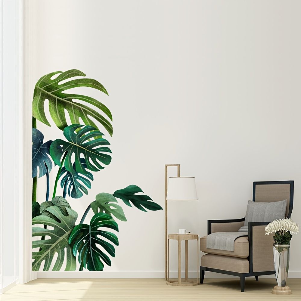 1pc Green Plants Leaves Wall Decal Nordic Plants Series Wall Stickers Removable  Wallpaper For Bedroom Living Room Sofa Tv Backdrop Home Decor | Today's  Best Daily Deals | Temu