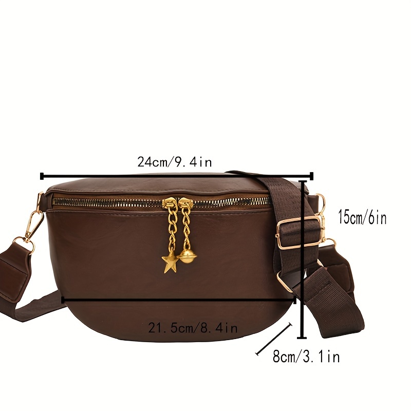 Trendy Fanny Pack With Coin Purse Solid Color Travel Crossbody Bag Womens  Faux Leather Waist Bag - Bags & Luggage - Temu
