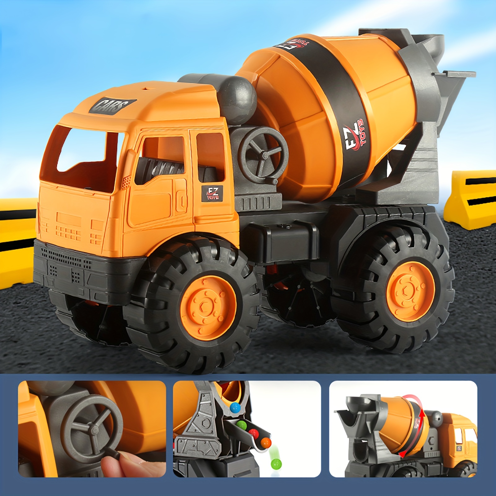 Grand camion de construction jouet enfant benne chantier balle pas cher 